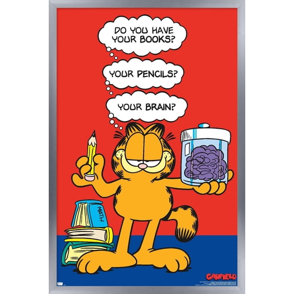 Garfield - Brain Wall Poster, 22.375" x 34" Framed