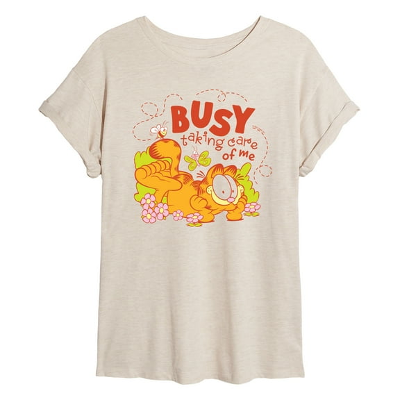 Garfield - Busy Taking Care Of Me - Women's Oversized Graphic T-Shirt