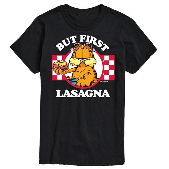 Garfield - But First, Lasagna - Men's Short Sleeve Graphic T-Shirt