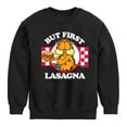 thumbnail image 1 of Garfield - But First, Lasagna - Toddler And Youth Crewneck Fleece Sweatshirt, 1 of 5