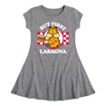 thumbnail image 1 of Garfield - But First, Lasagna - Toddler And Youth Girls Fit And Flare Dress, 1 of 1