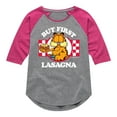 thumbnail image 1 of Garfield - But First, Lasagna - Toddler And Youth Girls Raglan Graphic T-Shirt, 1 of 5