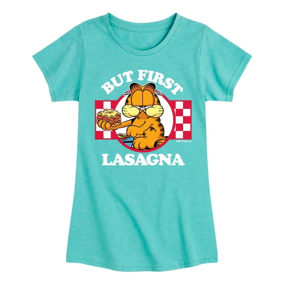 Garfield - But First, Lasagna - Toddler And Youth Girls Short Sleeve Graphic T-Shirt