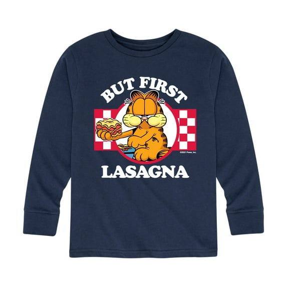 Garfield - But First, Lasagna - Toddler And Youth Long Sleeve Graphic T-Shirt