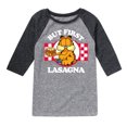 thumbnail image 1 of Garfield - But First, Lasagna - Toddler And Youth Raglan Graphic T-Shirt, 1 of 4