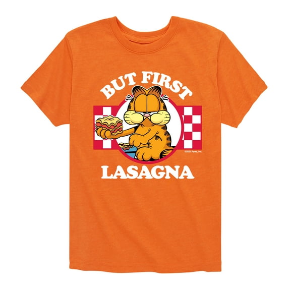 Garfield - But First, Lasagna - Toddler And Youth Short Sleeve Graphic T-Shirt