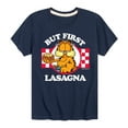 thumbnail image 1 of Garfield - But First, Lasagna - Toddler And Youth Short Sleeve Graphic T-Shirt, 1 of 5