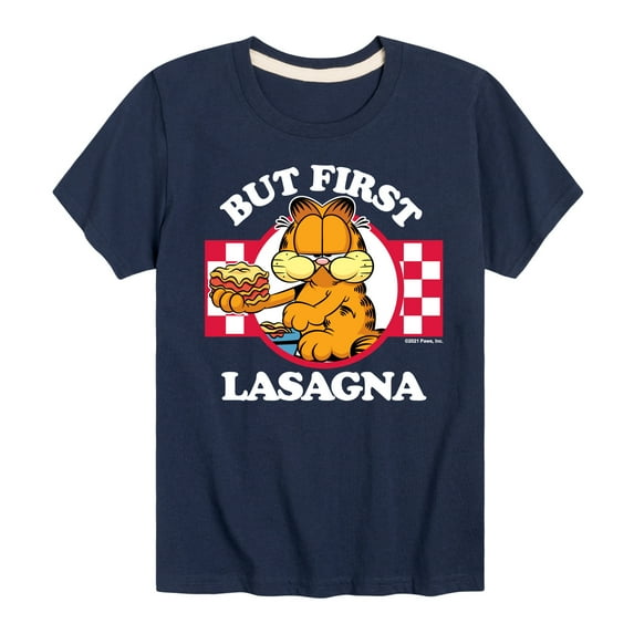 Garfield - But First, Lasagna - Toddler And Youth Short Sleeve Graphic T-Shirt