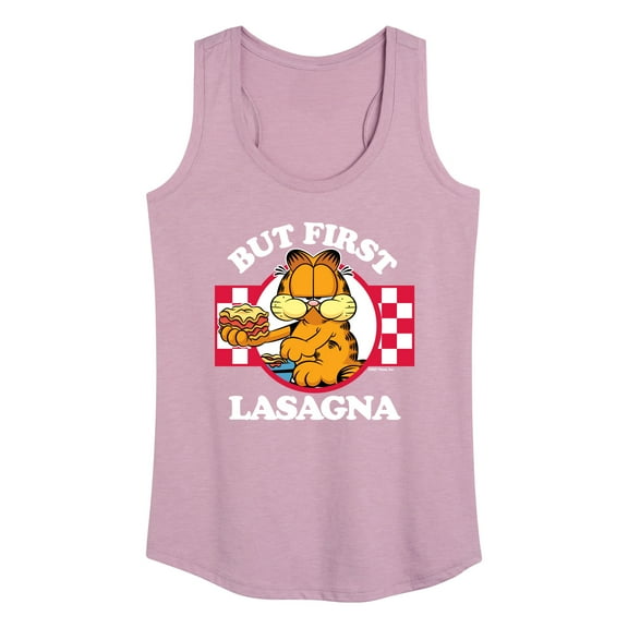 Garfield - But First Lasagna - Women's Racerback Tank Top