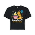 thumbnail image 1 of Garfield - Candles Who's Counting - Juniors Cropped Cotton Blend T-Shirt, 1 of 5