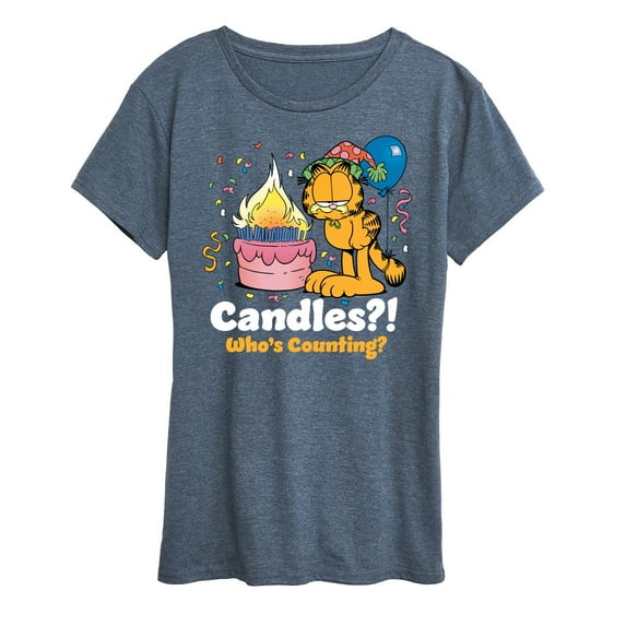 Garfield - Candles Who's Counting - Women's Short Sleeve Graphic T-Shirt