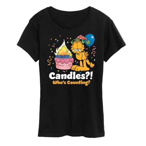 Garfield - Candles Who's Counting - Women's Short Sleeve Graphic T-Shirt