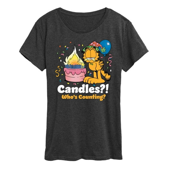 Garfield - Candles Who's Counting - Women's Short Sleeve Graphic T-Shirt