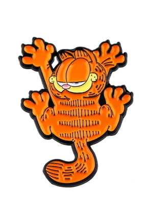 Garfield Cartoon Character Hanging 1.25 Inches Tall Enamel Metal Pin