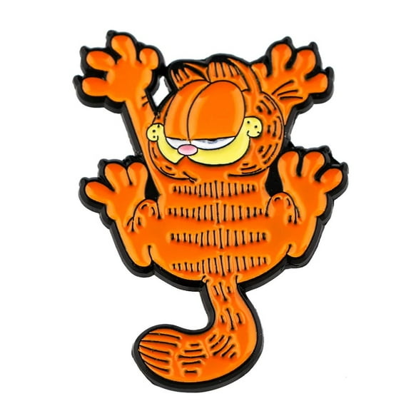 Garfield Cartoon Character Hanging 1.25 Inches Tall Enamel Metal Pin