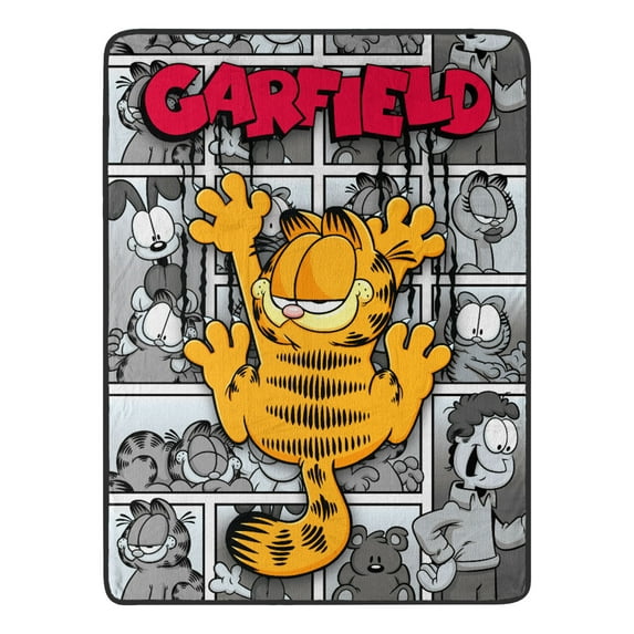 Garfield Cat Scratch Smile Kids Micro Raschel Throw Blanket