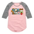 thumbnail image 1 of Garfield - Character Grid - Toddler And Youth Girls Raglan Graphic T-Shirt, 1 of 4