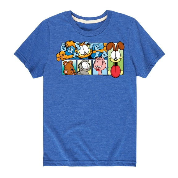 Garfield - Character Grid - Toddler And Youth Short Sleeve Graphic T-Shirt