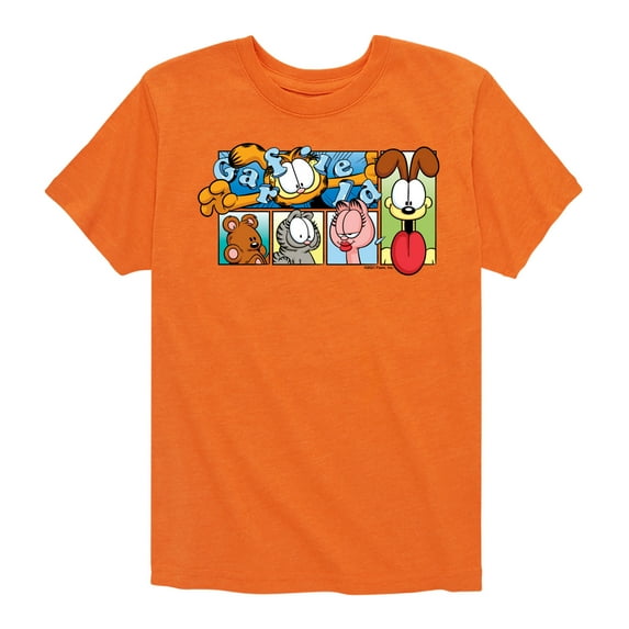 Garfield - Character Grid - Toddler And Youth Short Sleeve Graphic T-Shirt