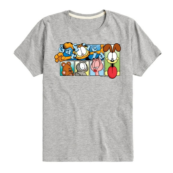Garfield - Character Grid - Toddler And Youth Short Sleeve Graphic T-Shirt