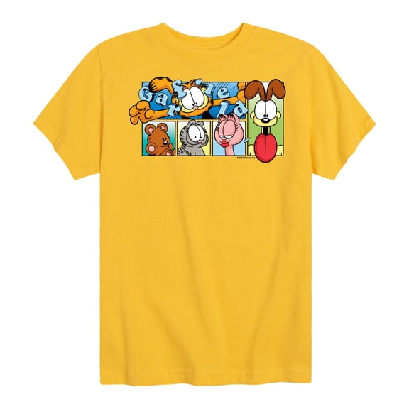 Garfield - Character Grid - Toddler And Youth Short Sleeve Graphic T-Shirt