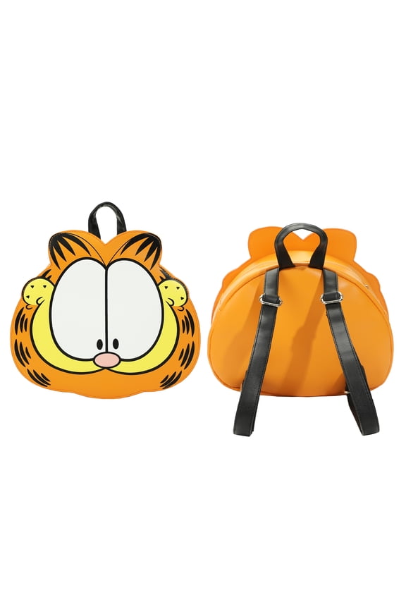 Garfield Character Head Orange 9" Adult Mini Novelty Backpack