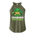 thumbnail image 1 of Garfield - Charmed I'm Sure - Juniors High Neck Tank Top, 1 of 5