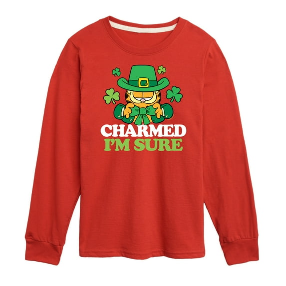 Garfield - Charmed Im Sure - Toddler And Youth Long Sleeve Graphic T-Shirt