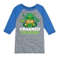 thumbnail image 1 of Garfield - Charmed Im Sure - Toddler And Youth Raglan Graphic T-Shirt, 1 of 4