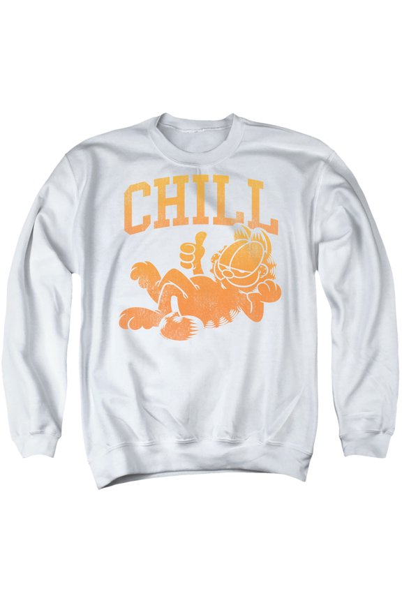 Chill Neon Unisex Adult Crewneck Sweatshirt (Medium) White