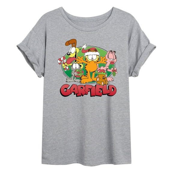 Garfield - Christmas Group - Women's Oversized Graphic T-Shirt