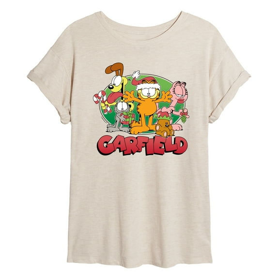 Garfield - Christmas Group - Women's Oversized Graphic T-Shirt