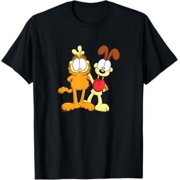 YAAMEI Garfield Classic Odie Smiling Happy Photo Pose Bunny Ears T-Shirt