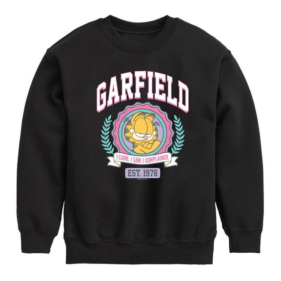 Garfield - Collegiate - Toddler And Youth Crewneck Fleece Sweatshirt