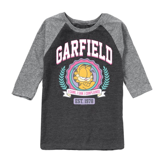 Garfield - Collegiate - Toddler And Youth Raglan Graphic T-Shirt