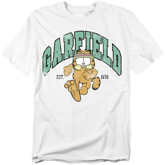 Garfield Collegiate Track and Field Unisex Adult T Shirt (Small) White