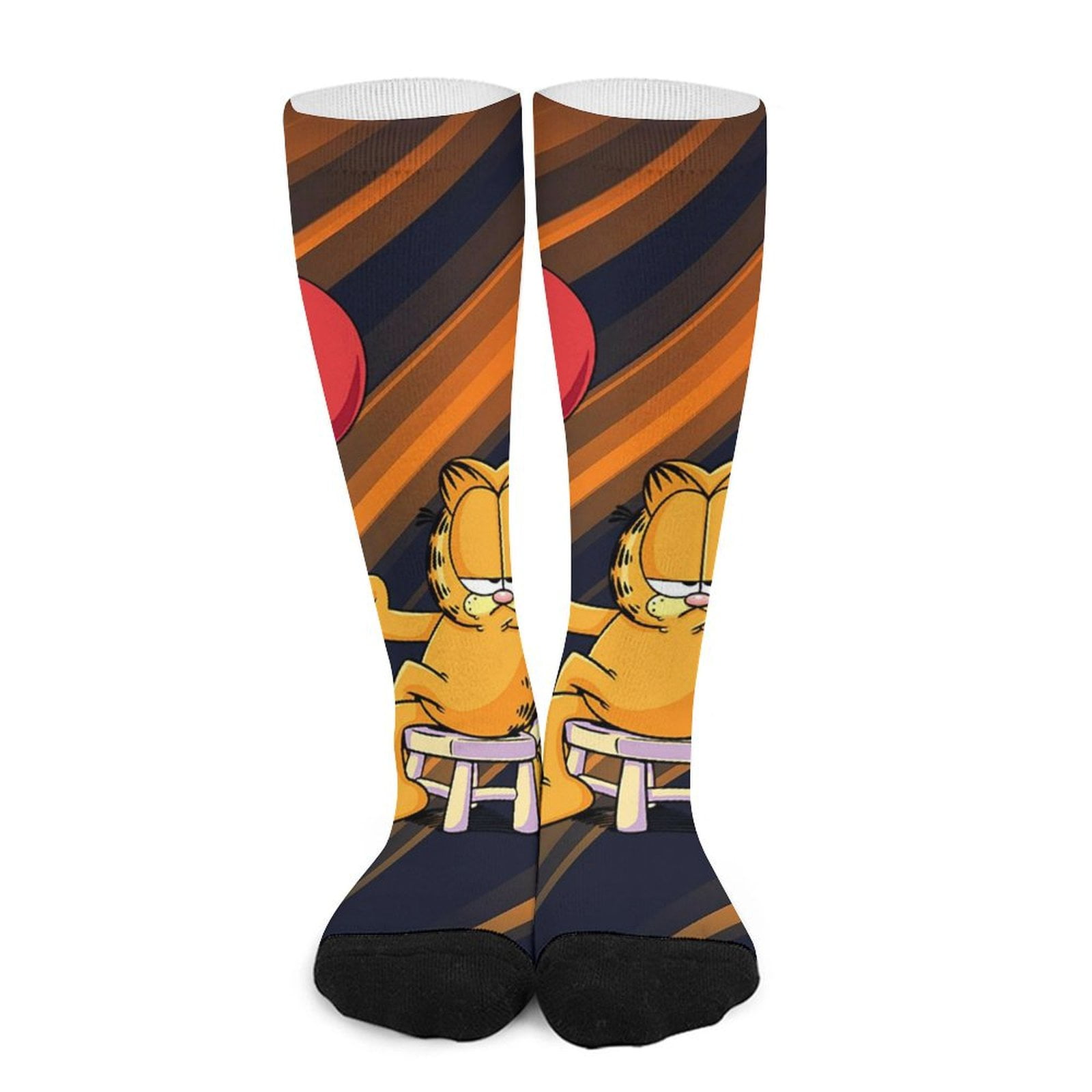 TKBIIUDS Garfield Compression Socks For Women And Men Support Knee High Socks For Running Hiking Athletic Nursing