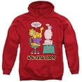 thumbnail image 1 of Garfield Compute This Adult Pullover Hoodie Sweatshirt Red, 1 of 1