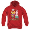thumbnail image 1 of Garfield Compute This Youth Pullover Hoodie Sweatshirt Red, 1 of 1