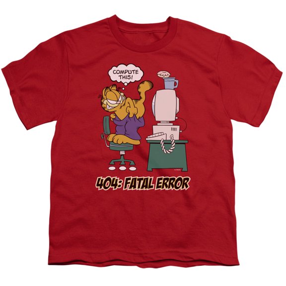 Garfield - Compute This - Youth Short Sleeve Shirt - Small