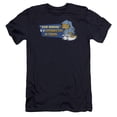 thumbnail image 1 of Garfield Contradicition In Terms Premium Canvas Adult Slim Fit 30/1 T-Shirt Navy, 1 of 1