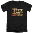 thumbnail image 1 of Garfield Count Me In S/S Adult V-Neck T-Shirt Black, 1 of 1
