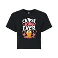 thumbnail image 1 of Garfield  - Cutest Kitty Ever  - Juniors Cropped Cotton Blend T-Shirt, 1 of 5