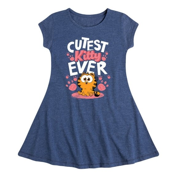 Garfield - Cutest Kitty Ever - Toddler & Youth Girls Fit & Flare Dress