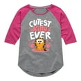 thumbnail image 1 of Garfield - Cutest Kitty Ever - Toddler & Youth Girls Raglan Graphic T-Shirt, 1 of 5