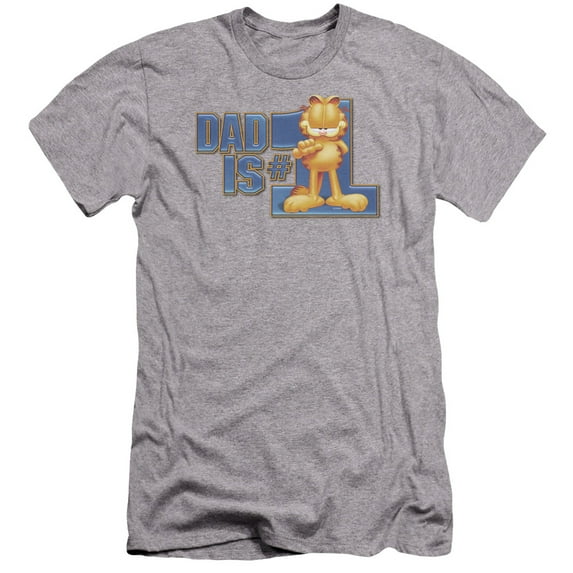 Garfield - Dad Is Number One - Premium Slim Fit Short Sleeve Shirt - Medium