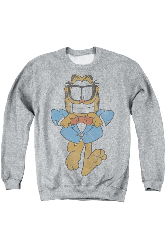 Dapper Cat Unisex Adult Crewneck Sweatshirt (Small) Athletic Heather