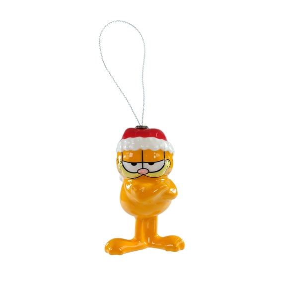 Garfield Decoupage Holiday Ornament, Orange, Plastic, By Ruz