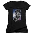 thumbnail image 1 of Garfield Dj Lazy Junior Women's V-Neck T-Shirt Black, 1 of 1
