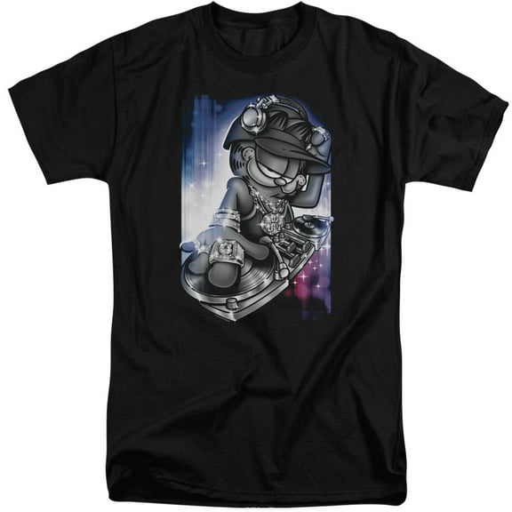 Garfield - Dj Lazy - Tall Fit Short Sleeve Shirt - XX-Large